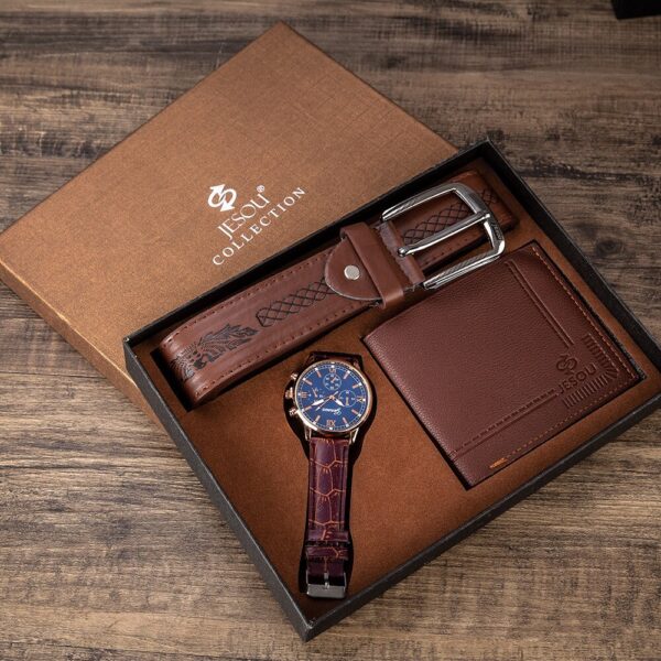 Men's Gift Set Beautifully Packaged Watch + Wallet Leather Belt Set Hot Selling Creative Combination Set Men Watches 2020 Luxury