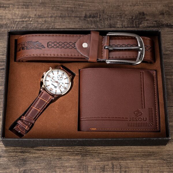 Men's Gift Set Beautifully Packaged Watch + Wallet Leather Belt Set Hot Selling Creative Combination Set Men Watches 2020 Luxury