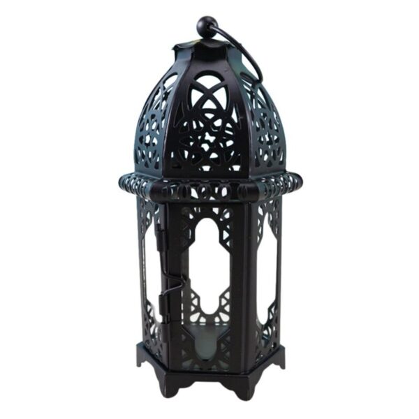 Moroccan Style Hollow Candle Holder Votive Candle Holder Hanging Lantern Wrought Iron Glass Lantern Candlestick Home Decoration