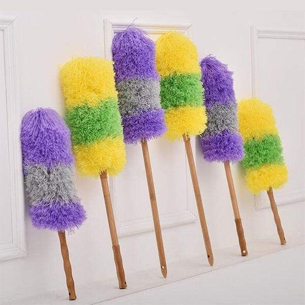 Electrostatic Adsorption Microfiber Hand Duster Soft Microfiber Dusting Brush Extend Stretch Feather Duster Air-condition