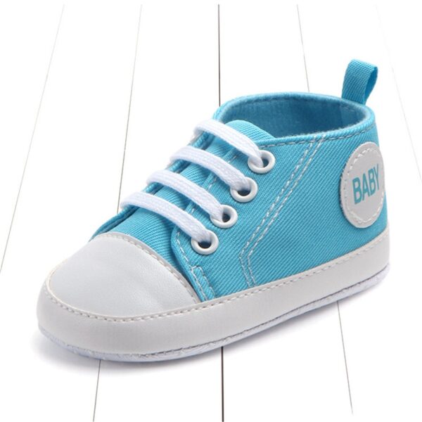 Baby Shoes Boy Girl Star Solid Sneaker Cotton Soft Anti-Slip Sole Newborn Infant First Walkers Toddler Casual Canvas Crib Shoes