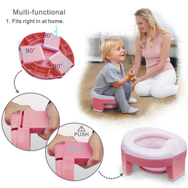 Baby Portable Toilet Potty Training Seat Multifunctional Kids Potty Chair 3 in 1 Toddler Toilet Training Seats Toilet Potty