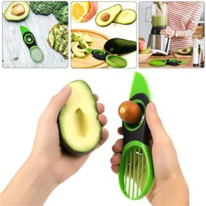 Multi-function 3-in-1 Avocado Slicer Peeler Cutter Tools Plastic Knife Avocado Corer Vegetable Tools Kitchen Accessories