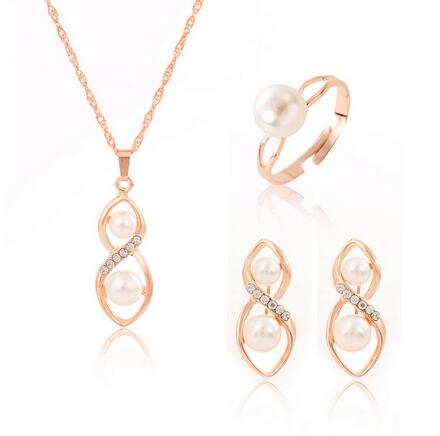 Amazing Price jewelry sets african bridal gold color necklace earrings Ring wedding crystal sieraden women fashion jewellery set