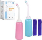 CROING-2 pcs - 500ml Portable Bidet Bottle with Bag -Travel Bidet Bottle for Postpartum Clean - Mom Washer for Perineal Wash -Sitz Bath Bottle for Hemorrhoids Clean