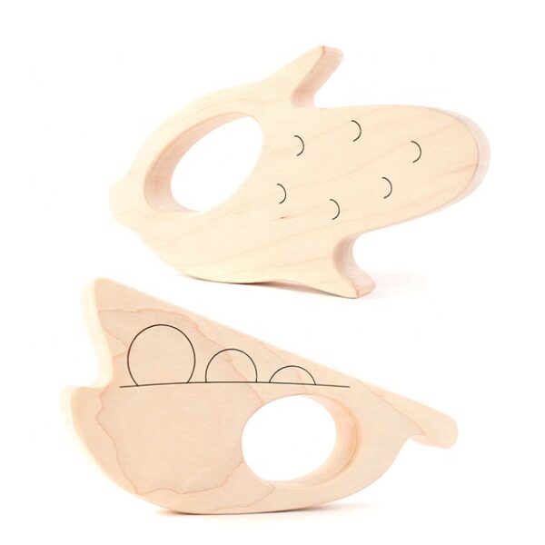 2020 Natural Organic Pear Rabbit Fruit And Animal Wooden Baby Teethers Toys