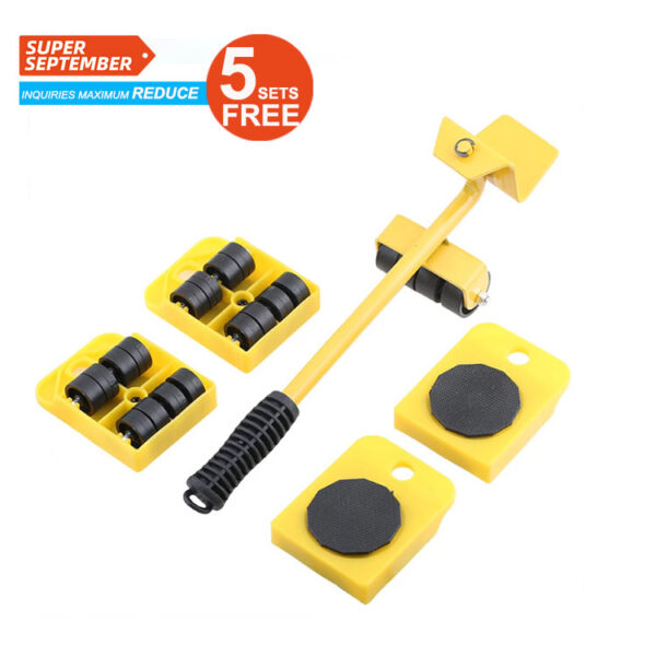 Furniture Lifter with 4 Pack 3.9"x3.15" Furniture Slider, Mover Transport set Heavy Furniture Roller Move Tools