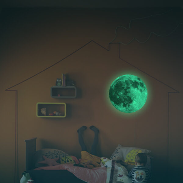 Funlife Glow In The Dark Wall Or Ceiling 30CM Moon Stickers For Simulated Moon Effect At Night Creative Gifts For Kids Bedrooms