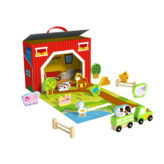 High Quality New Design Wooden Play Farm Box Toy For Kids