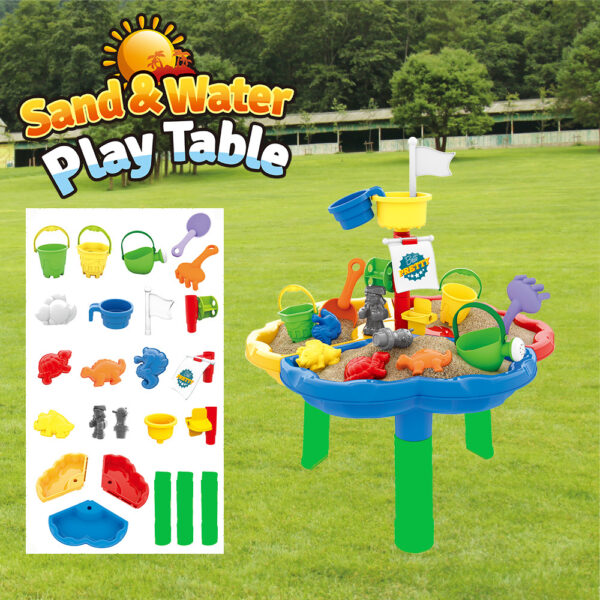 2021 Kids Summer Toys DIY Assembly Table Beach Sand Set 14PCS Water Table Play Toy For Kids