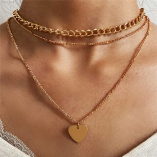 vintage necklace on neck Gold chain Women's jewelry layered accesories for girls clothing aesthetic Gifts fashion Pendant 2021