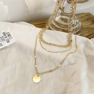vintage necklace on neck Gold chain Women's jewelry layered accesories for girls clothing aesthetic Gifts fashion Pendant 2021
