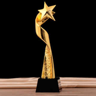 Star Gold Plated Winners Awards Trophy