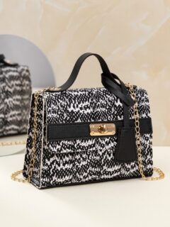 Twist Lock Flap Chain bag