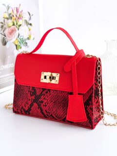 Twist Lock Flap Chain bag